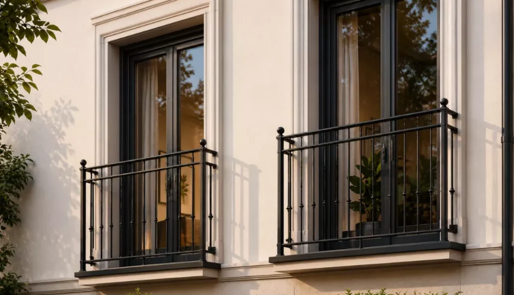 Metal railing balconies 