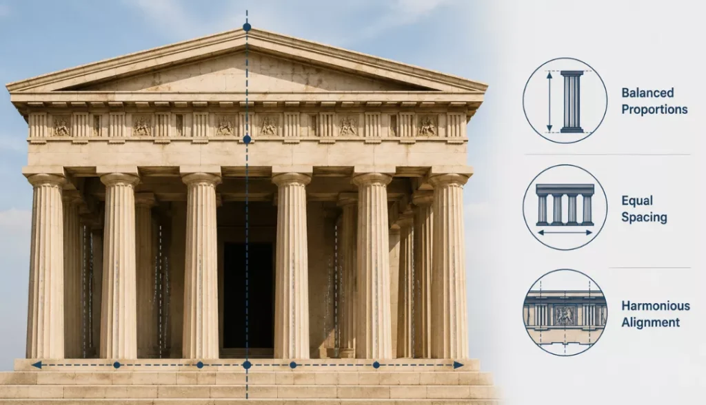 Doric structures planned proportions