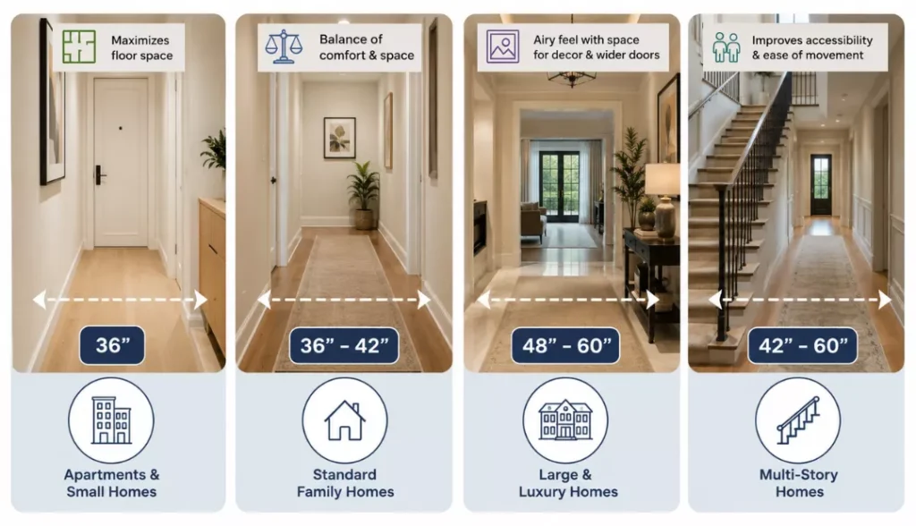 Hallway Width by Home Type