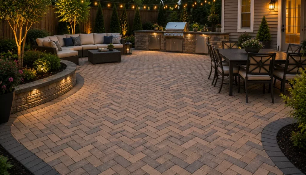 Herringbone Pattern Patio