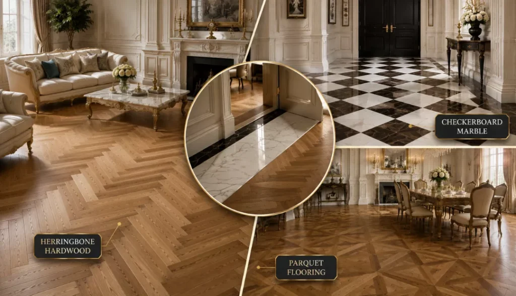 Neoclassical parquet flooring