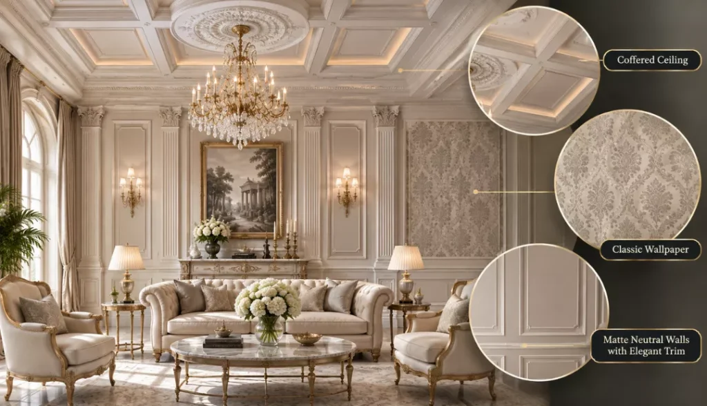 Neoclassical walls and ceilings