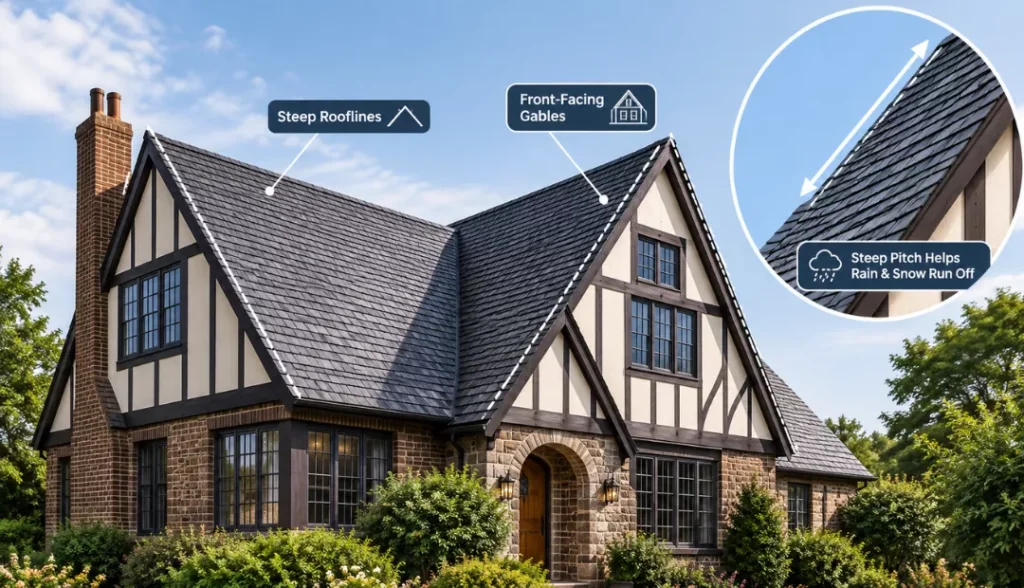 Steep Rooflines Designed for England's Wet ClimateÂ