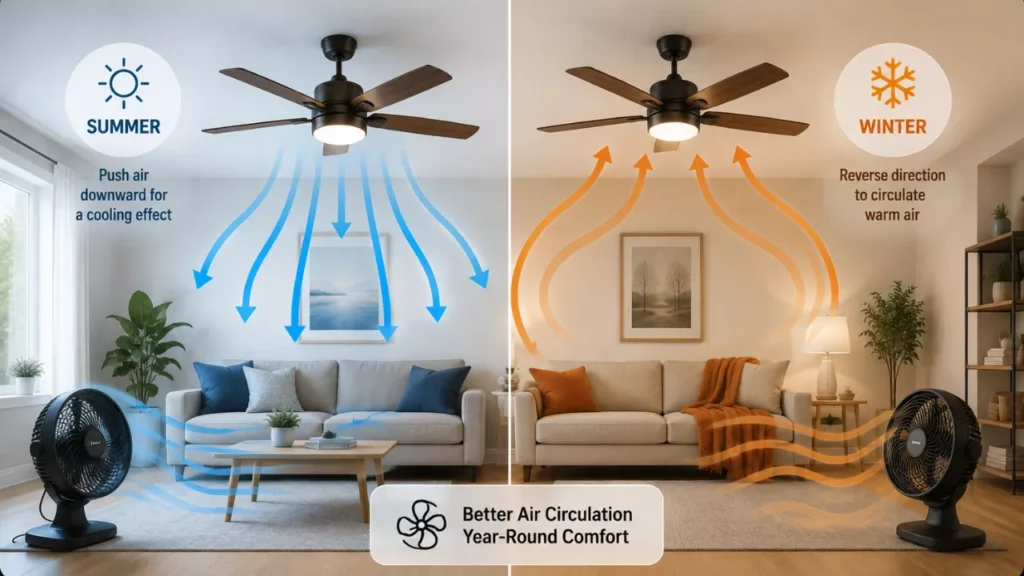 Use Ceiling and Portable Fans