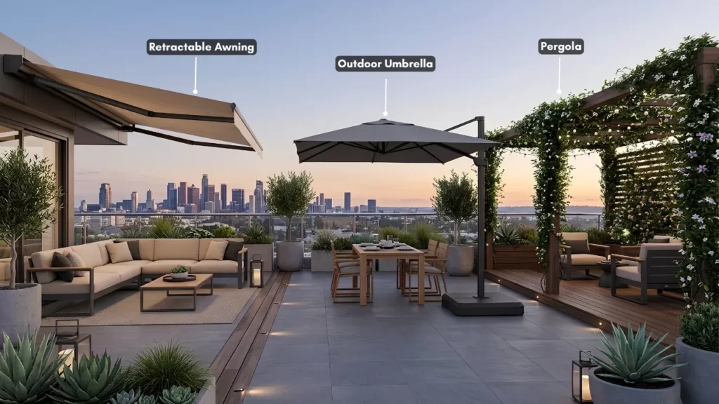 Choose the Right Shade Solutions for Rooftop Patio