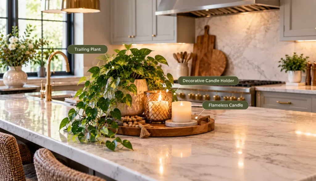 Combine Candles With Greenery