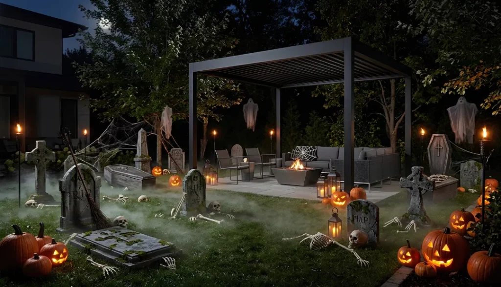 Create a Haunted Pergola Graveyard