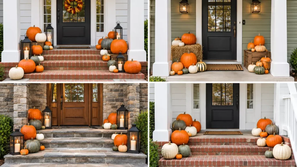 Front Porch Pumpkin Decoration