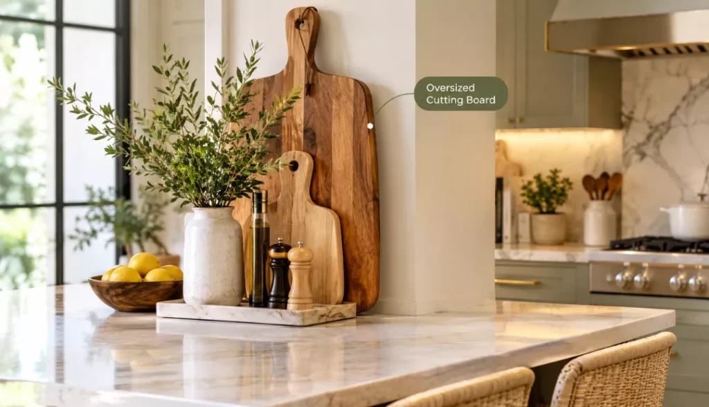 Lean an Oversized Cutting Board
