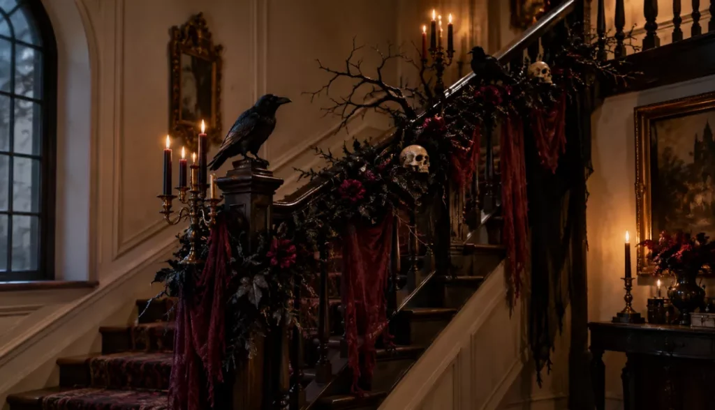 Haunted Gothic Halloween staircase
