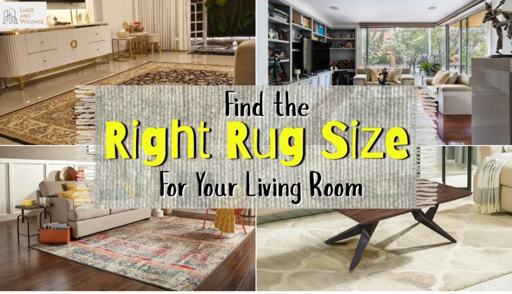 how to pick the right size rug for living room