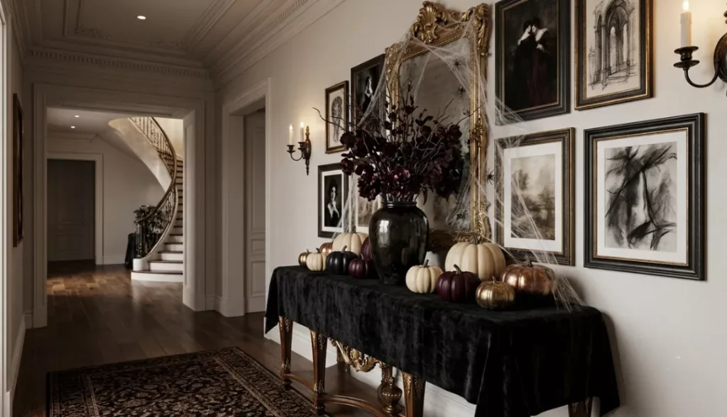 large mirror in the entryway